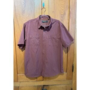 Ridgecut Toughwear Maroon Short Sleeve Work Shirt Mesh Lined L